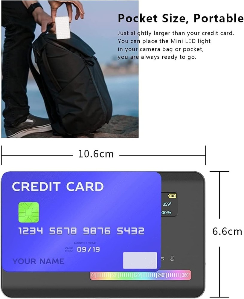 Portable RGB Video Light 360 Color Effects