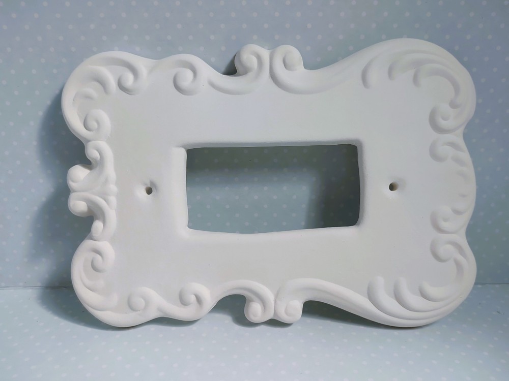 Plug / Switch Plate ~ Ceramic Bisque Ready to Paint