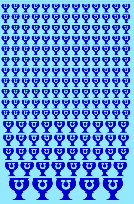 A6 - Blue Ultra Cups Transfer Sheet
