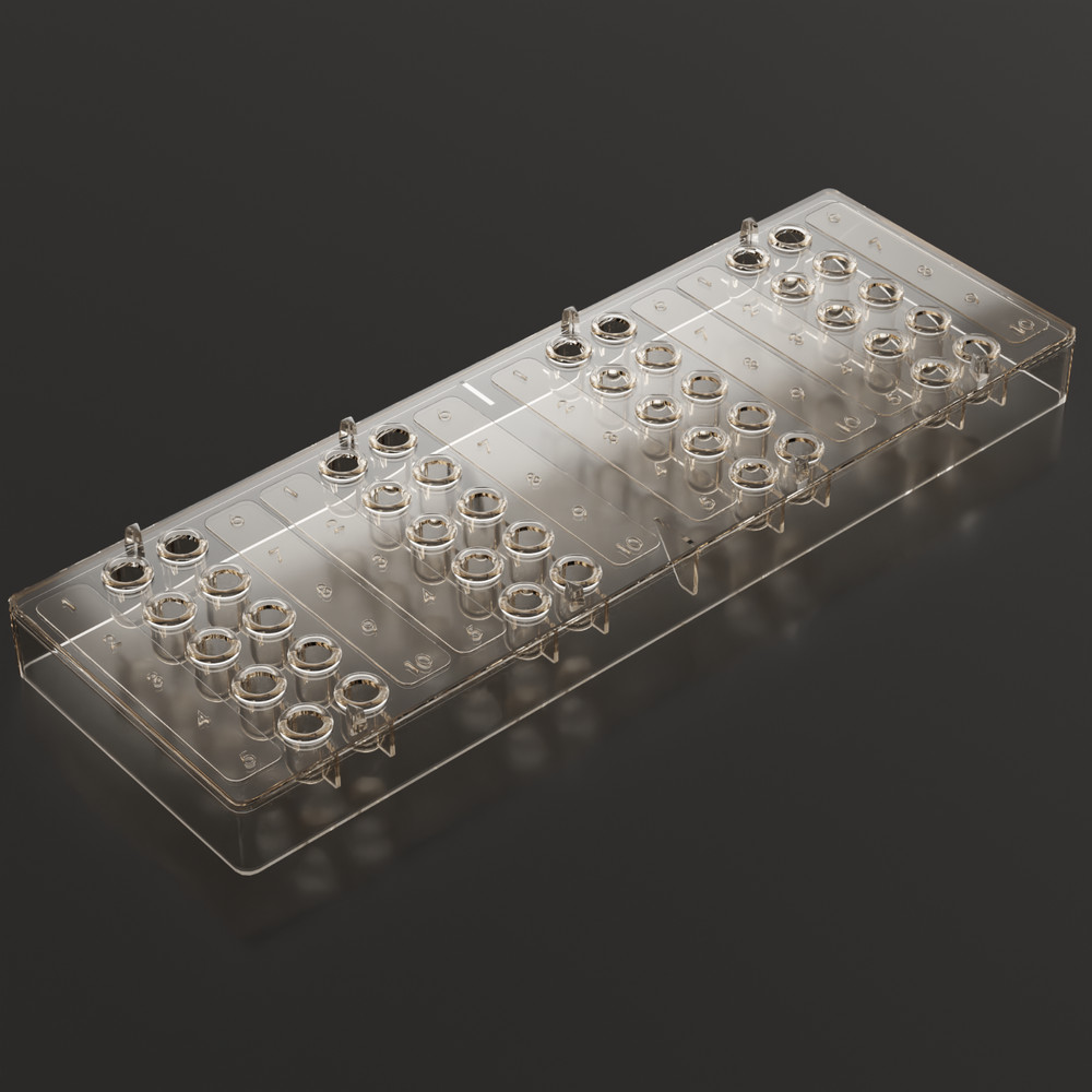 ALLERGY 40-VIAL TRANSLUCENT PLASTIC TRAY