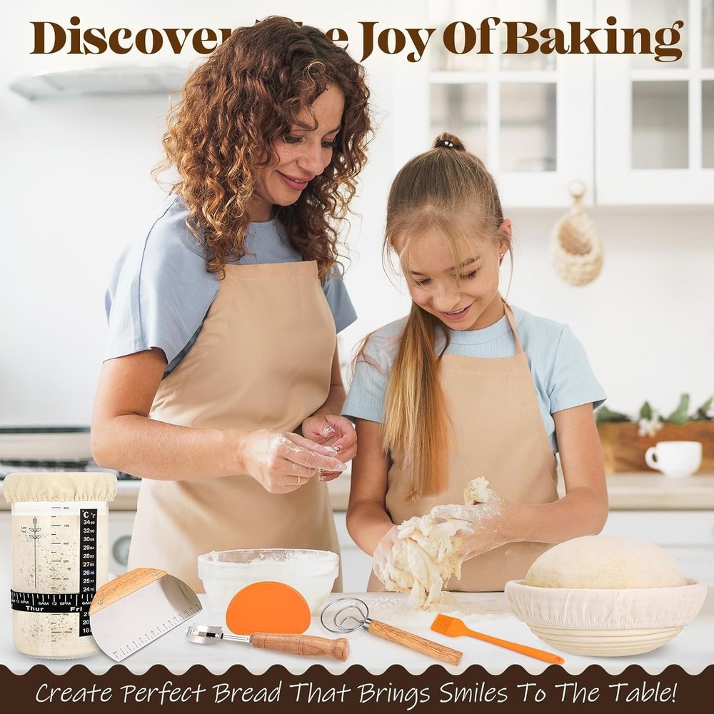 Sourdough Starter Kit with Jar 39pc Bread Baking Tools Gift Set Home