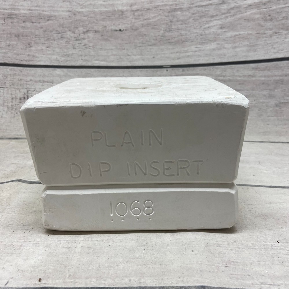 Vintage 1995 Boothe Mold Ceramic Casting Mold Plain Dip Insert #1068