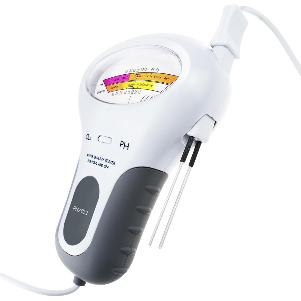 Dual-Function pH Chlorine Water Tester Kit for Pools & Hydroponics