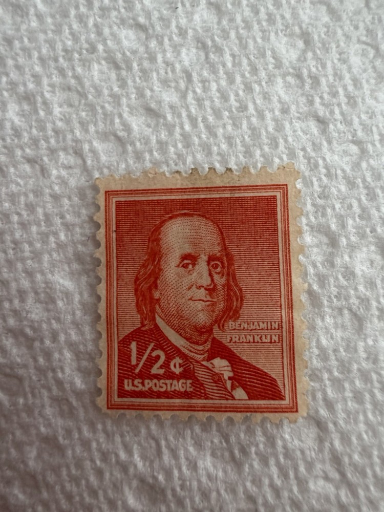 United States Postage 1/2 Cent Stamp Benjamin Franklin