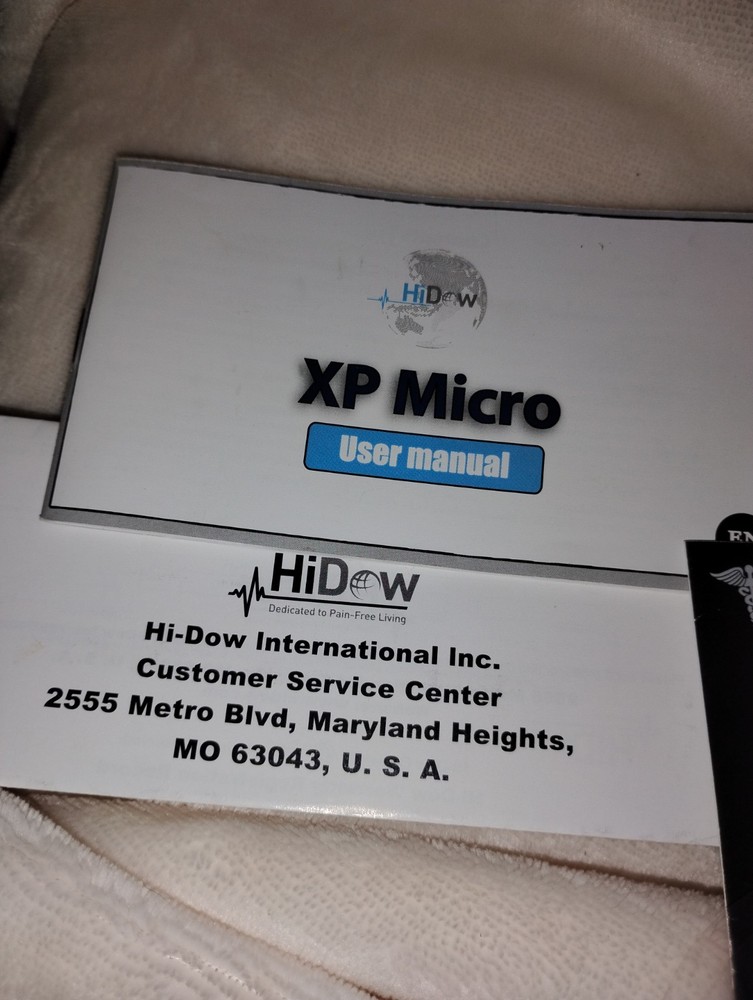 HiDow XP Micro TENS/EMS Combo Rechargeable Device New Open Box