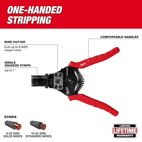 Milwaukee Tool 48-22-3083 Automatic Wire Stripper & Wire Cutter