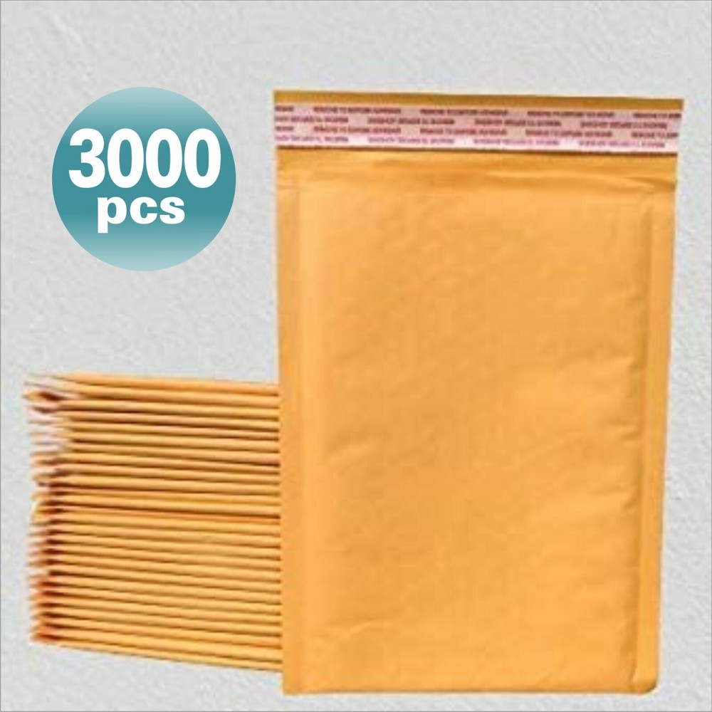 SuperPackage® 3000 #0 (Inner 6x9) Kraft Bubble Mailers Padded Envelopes