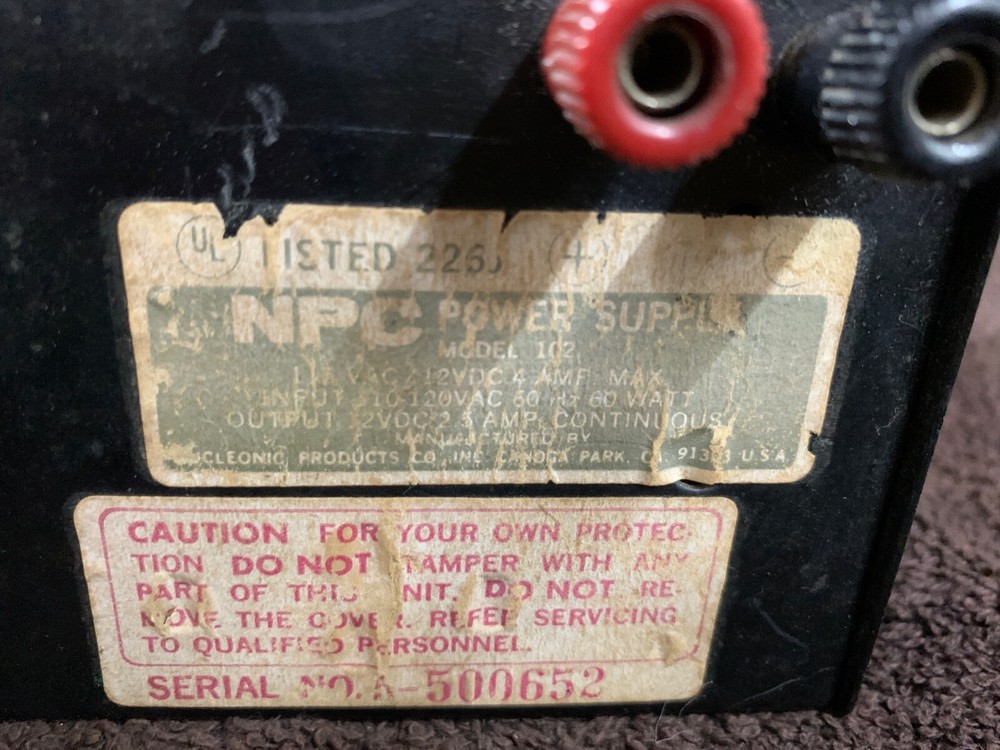 Thomson-CSF NPC Electronics Model 102 Solid State Power Supply Works