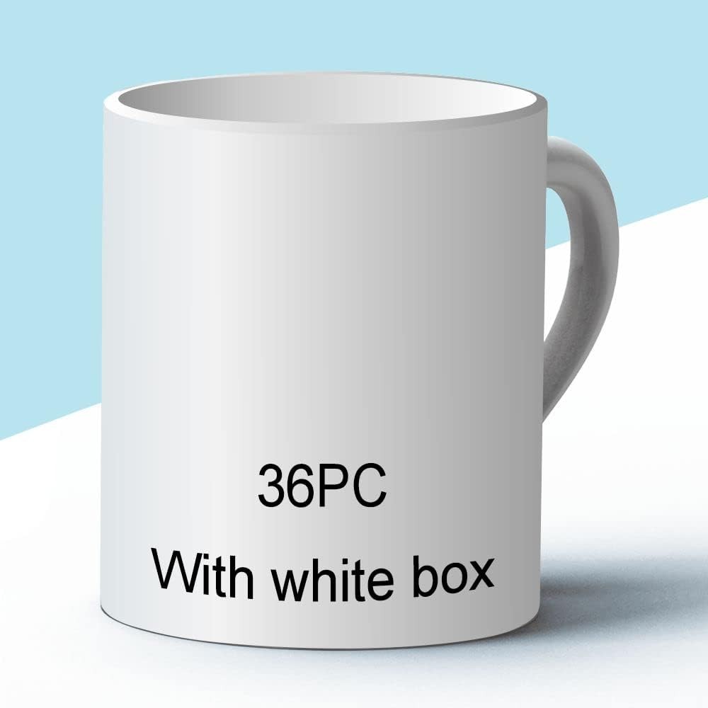 11oz White Blank Sublimation Cups - Bulk 36 Ceramic Mugs for Personalization