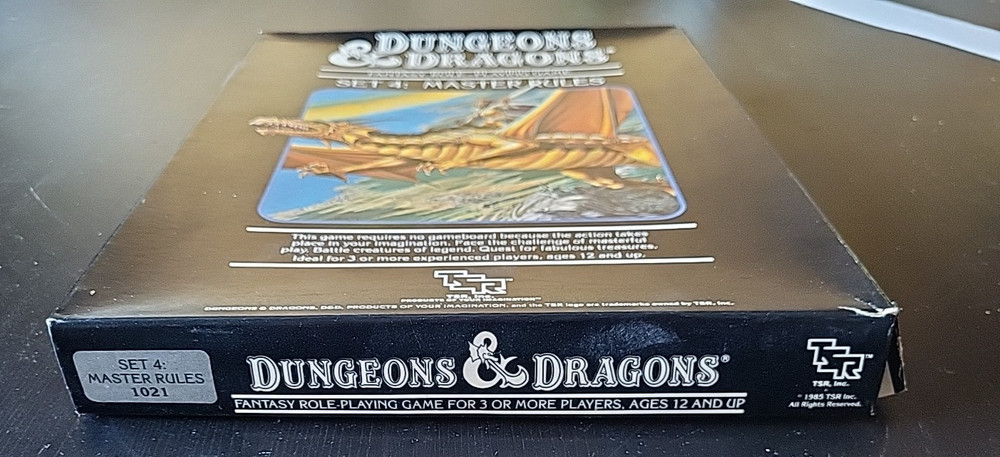 1985 Dungeons & Dragons Set 4: Master Rules 1021 W/ Black Box - TSR