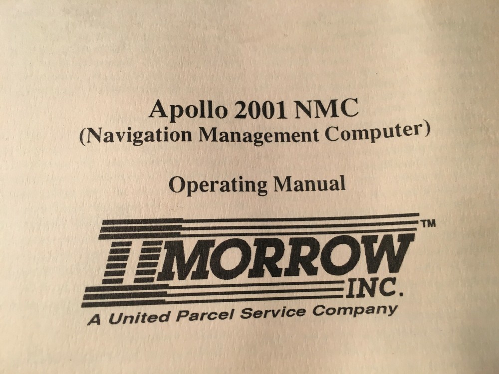 Apollo 2001 NMC Nav Management Computer Pilot's Guide