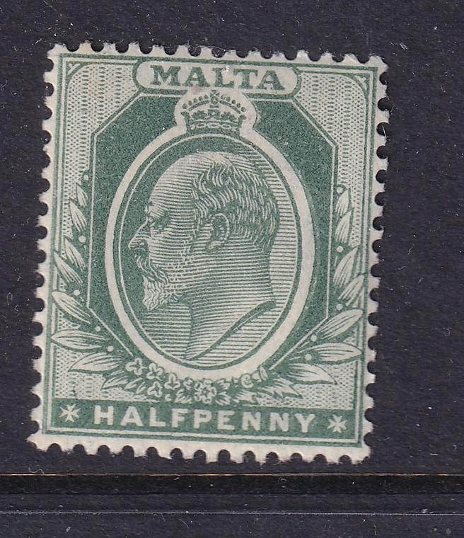 MALTA, 1914 KGV, Mult. CA. 1/2d. Green, lhm.