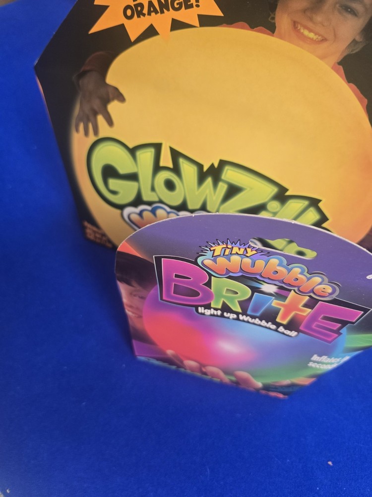 SUPER AND Tiny Wubble..COMBO/LOT...Glowzilla Orange Large And Tiny Wubble Brite
