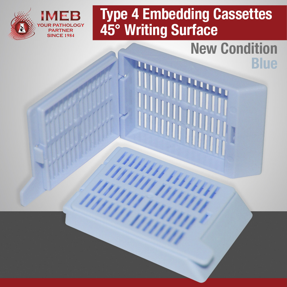 Embedding Cassettes, Type-4, BLUE, 750 Per Case Pack - IN TUBES