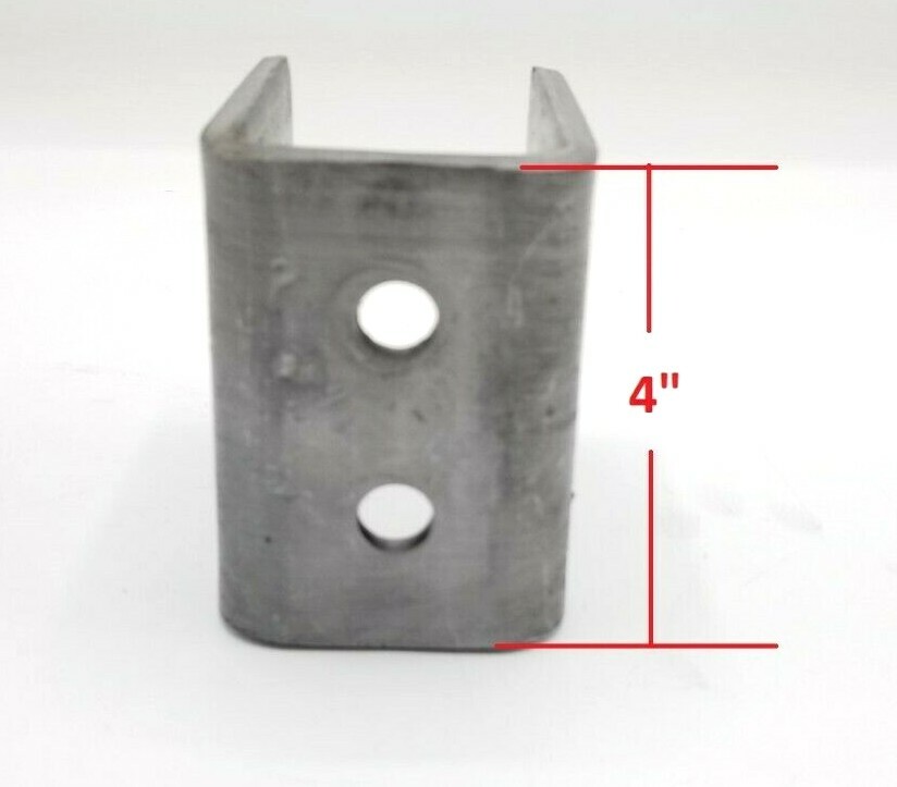 2- Steel Hangers 2 Wide spring, 3-5/8" Height 4" Long Trailer Leaf Spring Axle