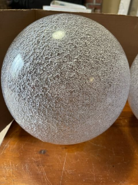 Mid Century Modern - Poly Sphere Globs - 2 Globes - New Old Stock