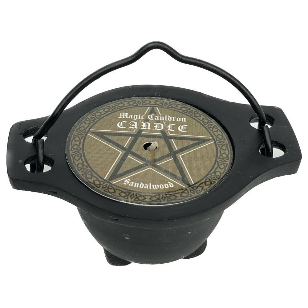 Sandalwood Scented Candle in Cauldron