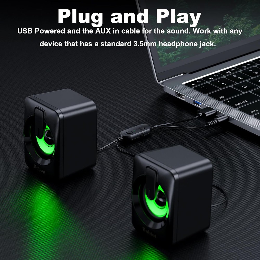 Computer Speaker Bluetooth RGB Desk Speaker for Computer and Laptop