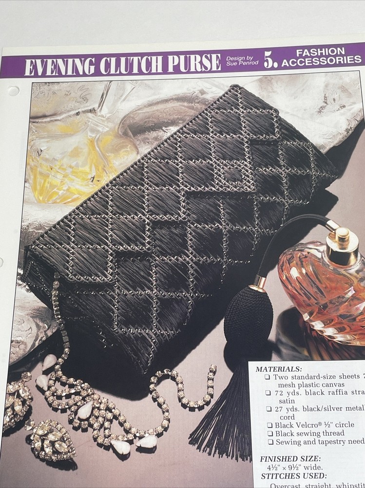 Evening Clutch Purse Annie's Attic Plastic Canvas Pattern