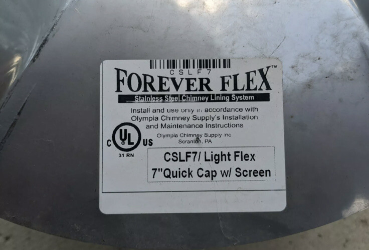 Chimney Forever Flex CSLF7 / Light Flex 7" Quick Cap w/Screen Lining NEW