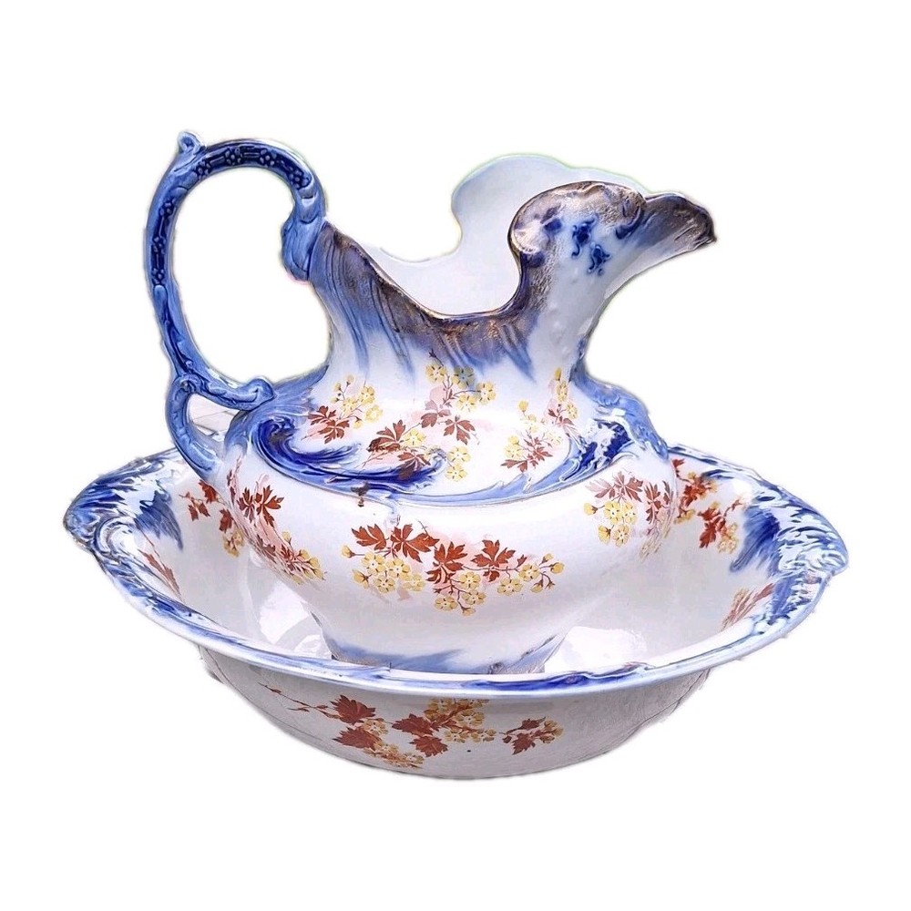 Large Victorian Ewer & Basin by B&L