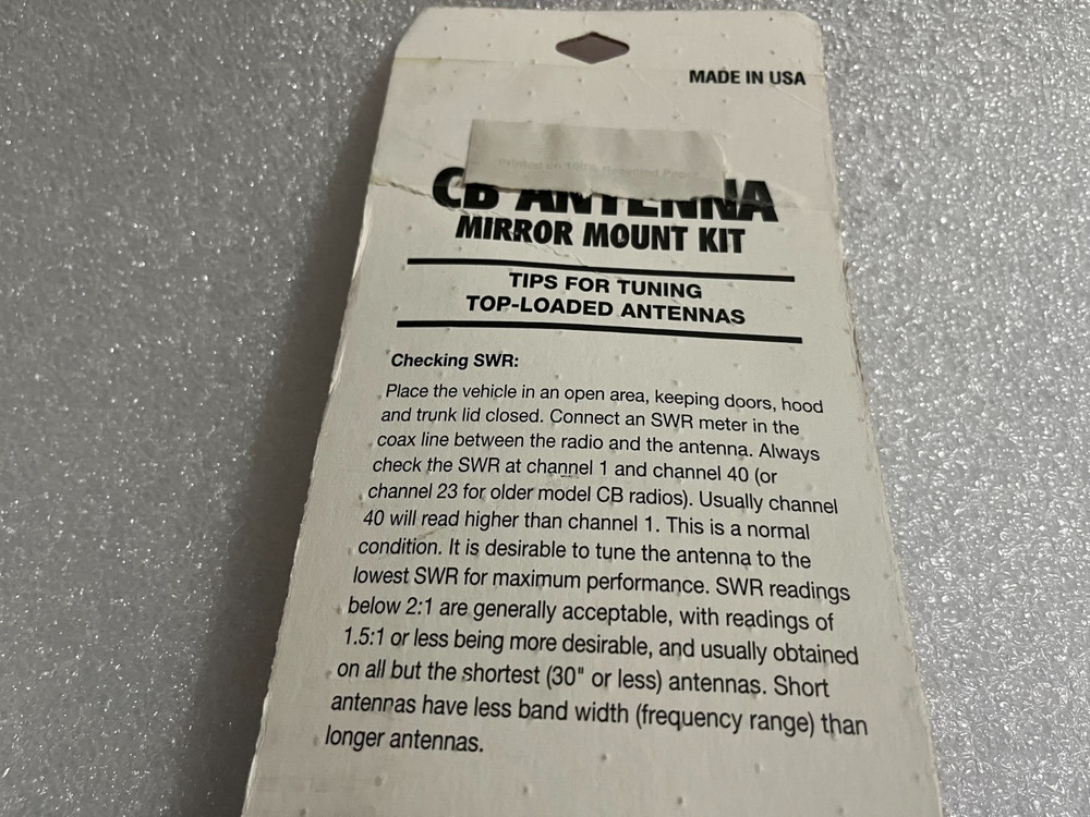 Vintage MR. Bracket CB Antenna Mirror Mount Kit 10005