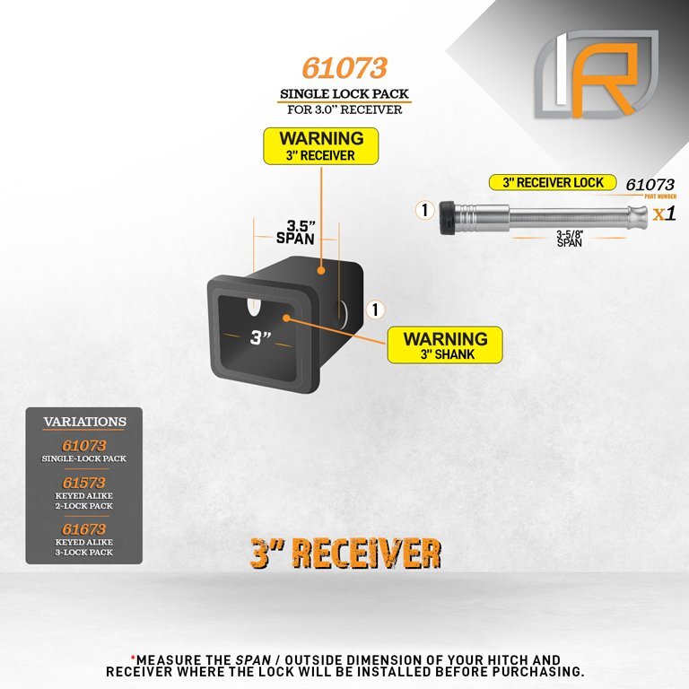 61073-D | Receiver Lock for 3 in Receiver