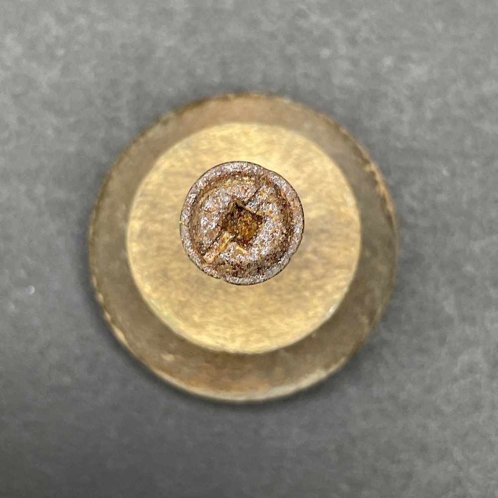 Antique c1860s Solid Wood Cabinet Pull Drawer Knob 1.5" Diameter Handle L