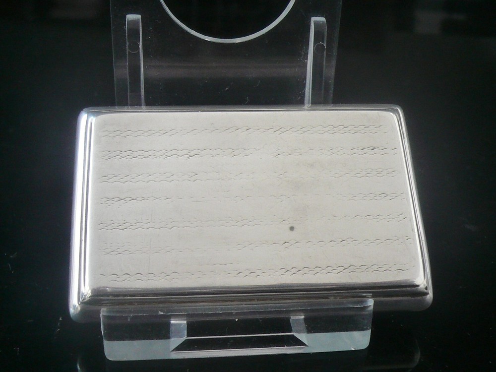 Sterling Silver Snuff Box, Antique Birmingham 1835, Maker TS