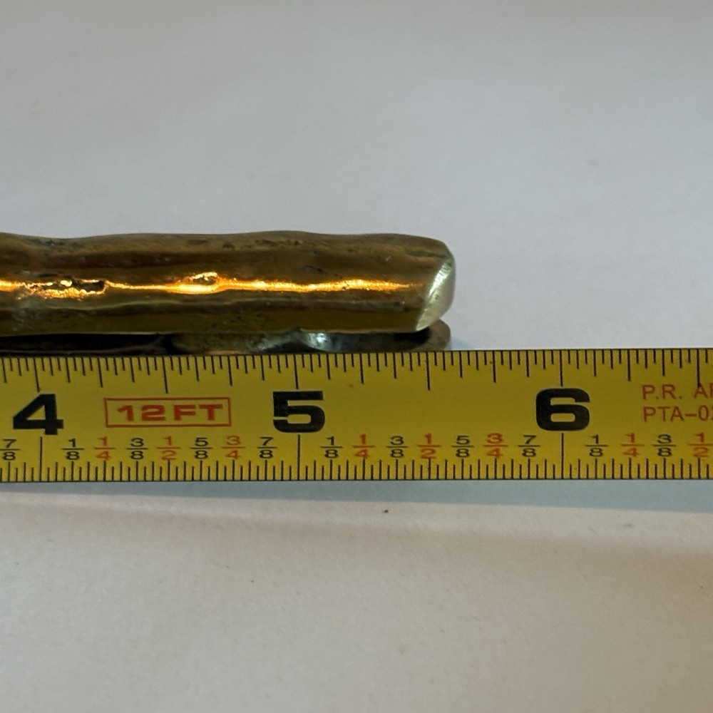 Vintage 5 1/2" SQUIRREL Golden SOLID BRASS Nut Cracker OLD