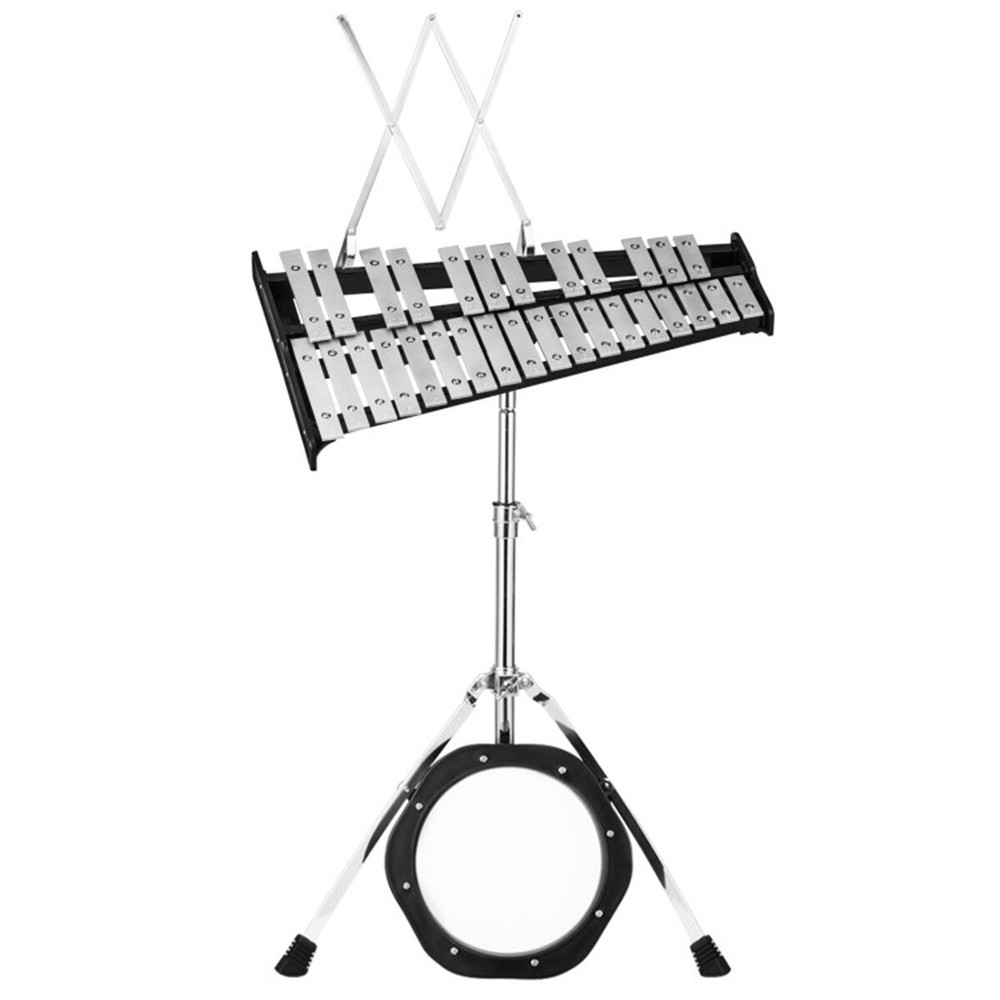 30 Notes Percussion Glockenspiel with Mallets Sticks Stand