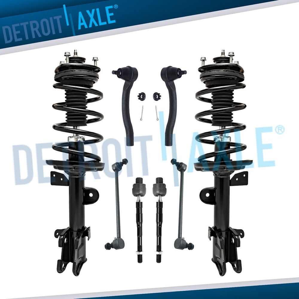 Front Struts & Coil Spring Tie Rod Ends Sway Bars for 2009 - 2015 Honda Pilot