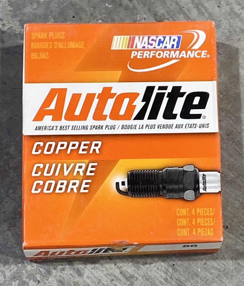 4-Pack, Autolite 86 Copper Resistor Spark Plugs New
