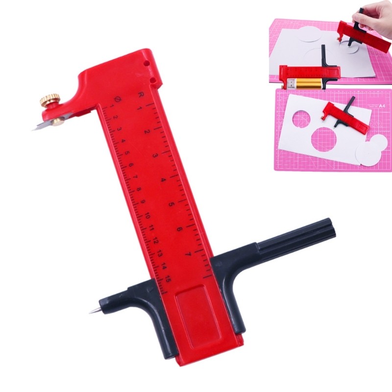 Compass Cutter Adjustable Precise Circular Cutter Rotary Compass Circle Cutter