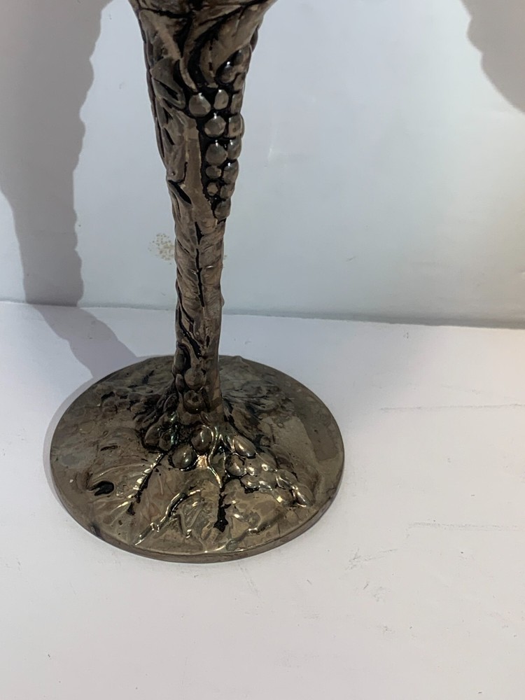 Godinger Silverplate Goblets, Grapes, READ