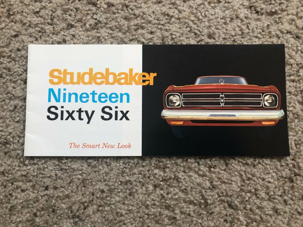1966 Studebaker full car model line sales brouchure.