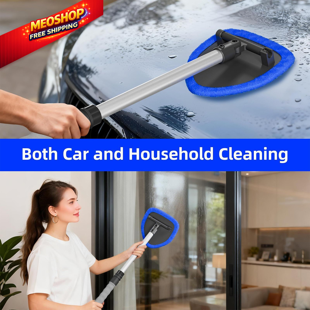 desin Windshield Cleaning Tool, Car Window Cleaner Blue