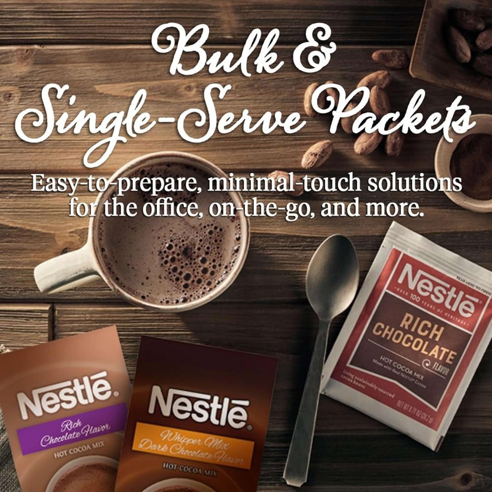 30 Pack No Sugar Added Hot Chocolate Mix Packets