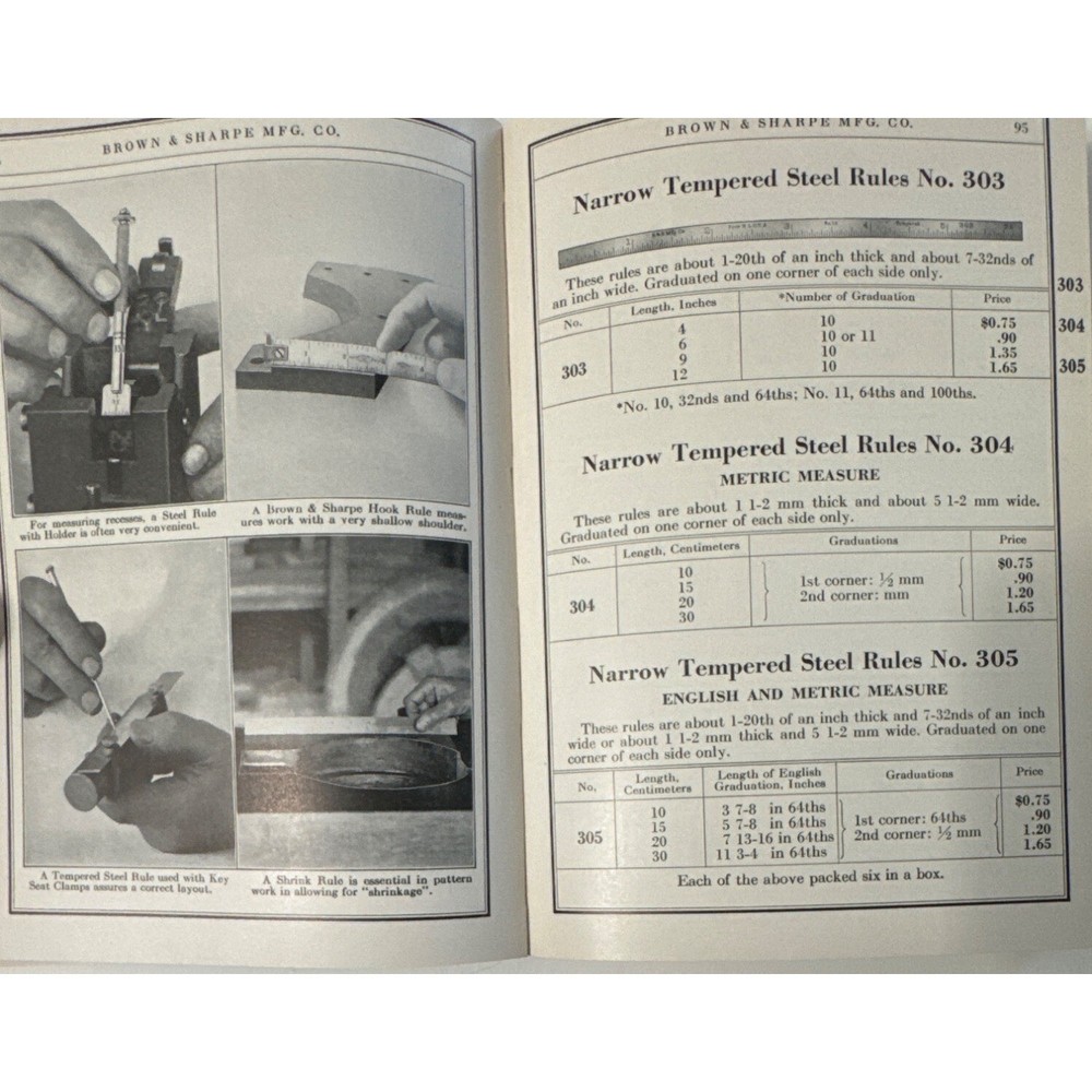 Brown & Sharpe 1938 Small Tools Catalog #33 Mechanic Tools Reference SC Vintage