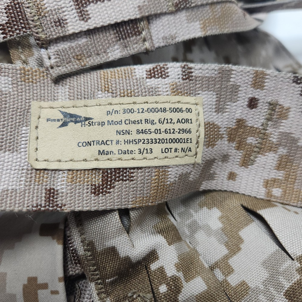 FirstSpear H-Strap Modular chest rig 6/12 AOR1 Quick release QR DEVGRU SEAL CAG