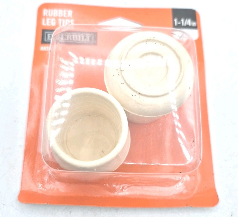 Everbuilt 1-1/4" Off-White Rubber Leg Tips (2 per Pack
