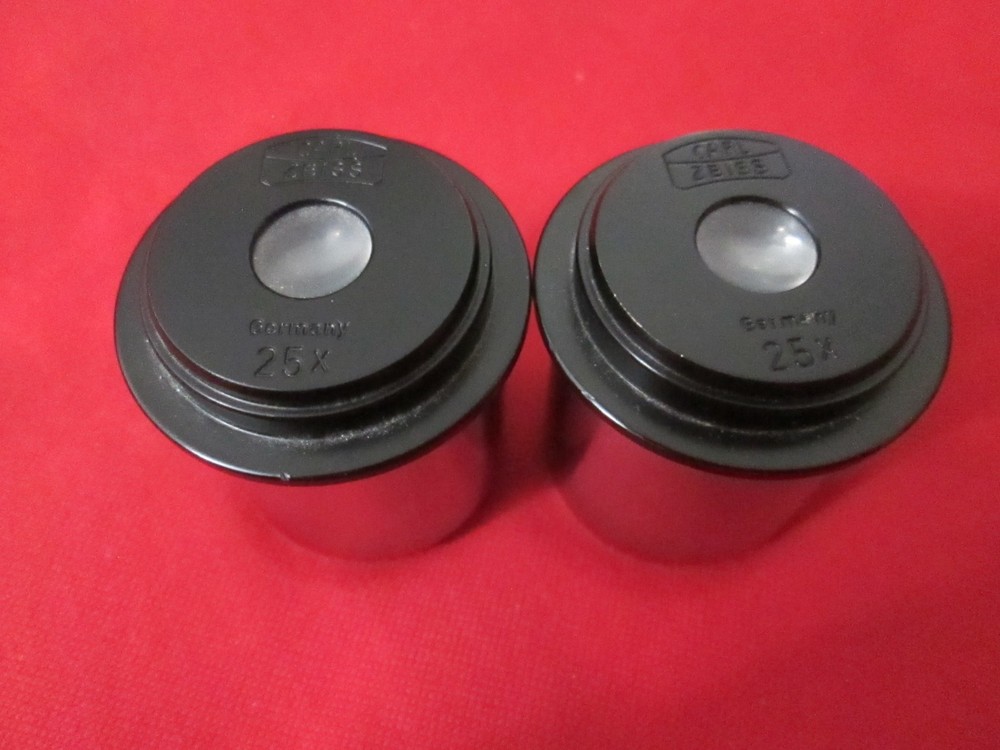 Carl Zeiss Germany 25x Microscope Eyepiece x2