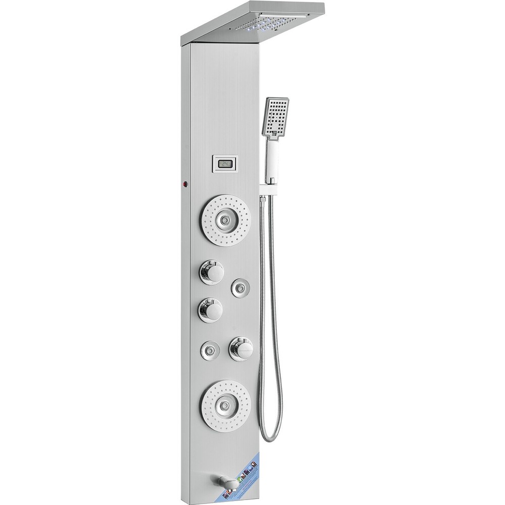 Shower Panel System 6 Shower Modes LED & Display Shower Panel Tower Rainfa