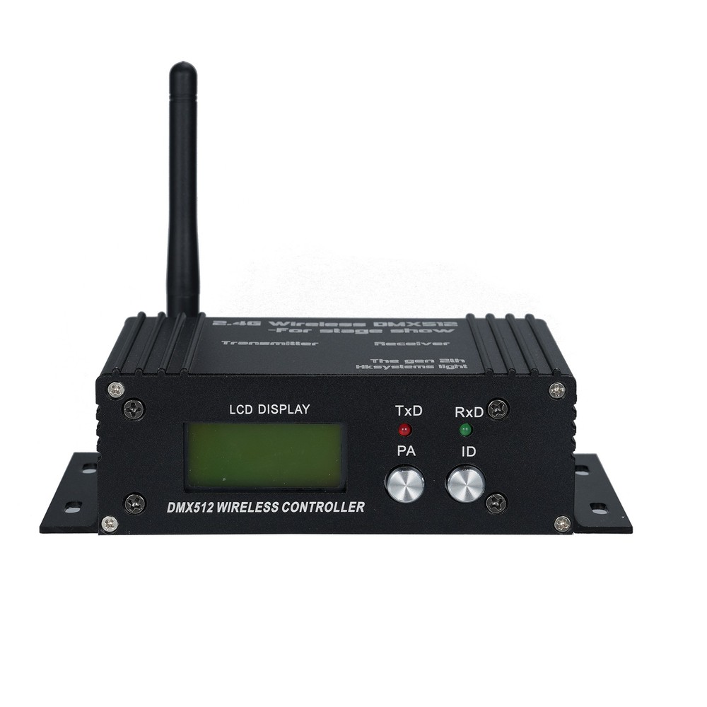 1-DMX 512 2.4G Wireless Controller Transmitter Receiver LCD Display Power