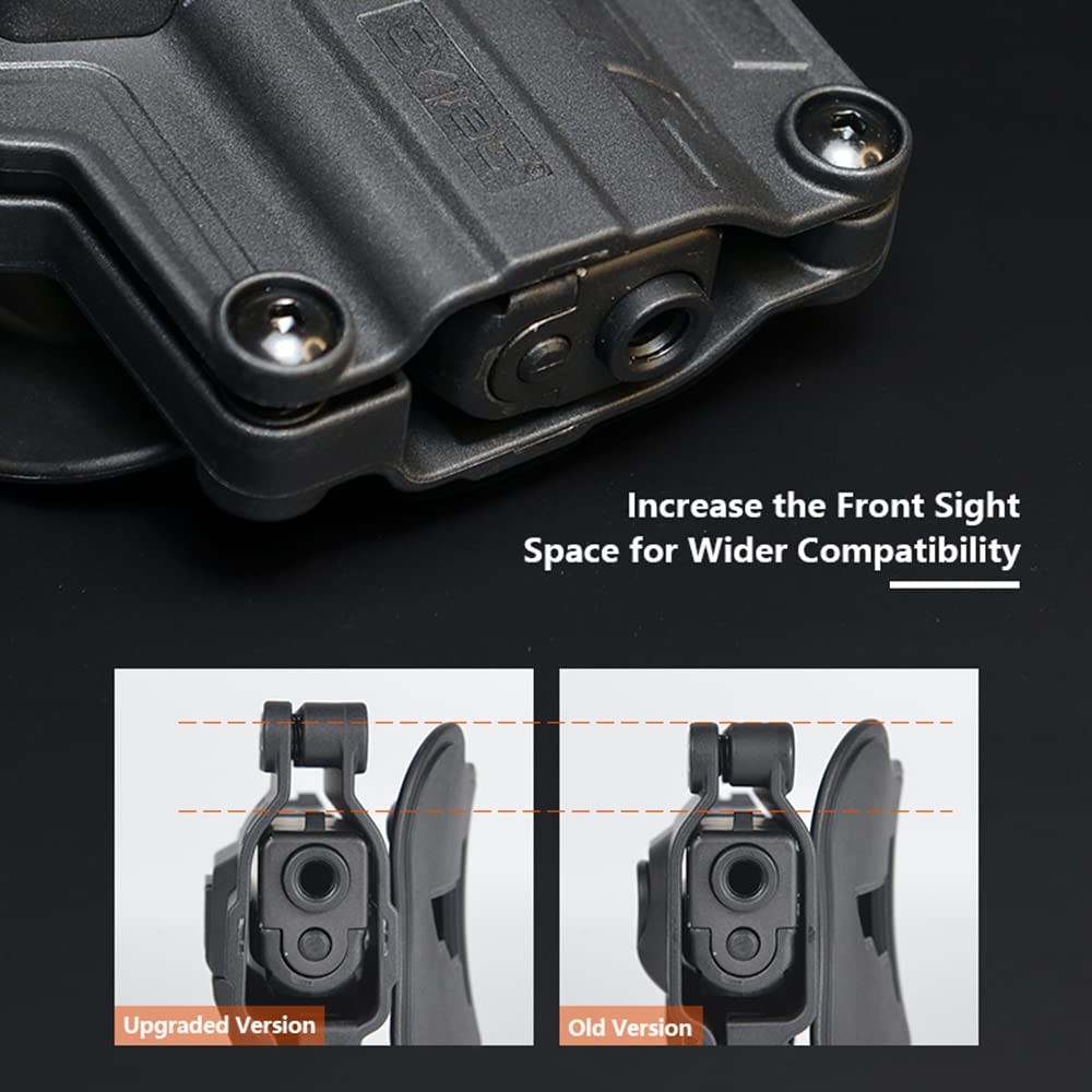 Mega-fit Thumb Release Holster with Paddle Black