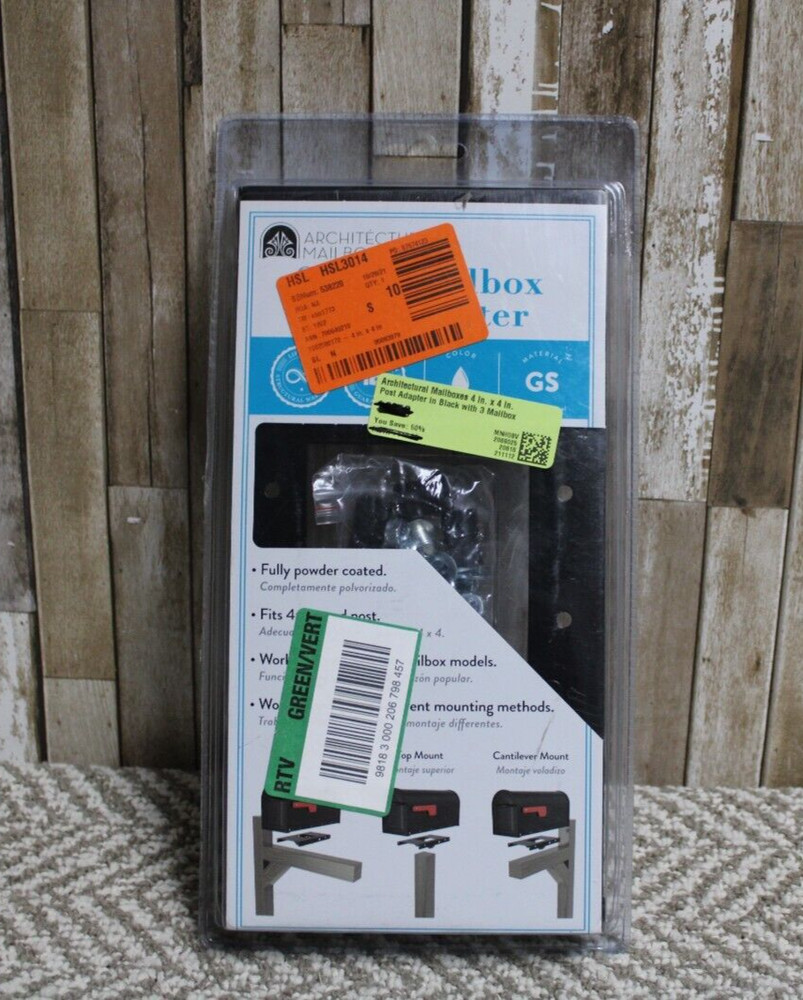 ARCHITECTURAL MAILBOXES Steel 7540B-10 Mailbox Adapter Plate