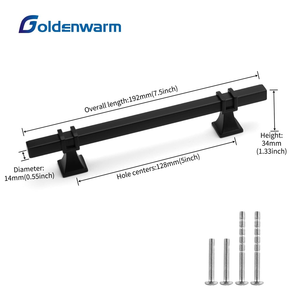 Cabinet Handles Matte Black Cabinet Pulls 5 Inch Black Drawer Pulls Handware ...