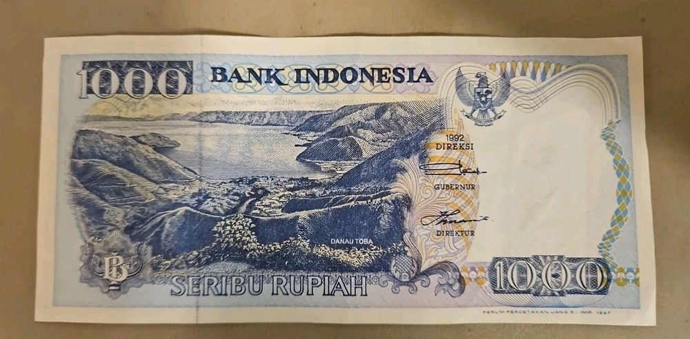 1992 Indonesia 1000 Rupiah Note