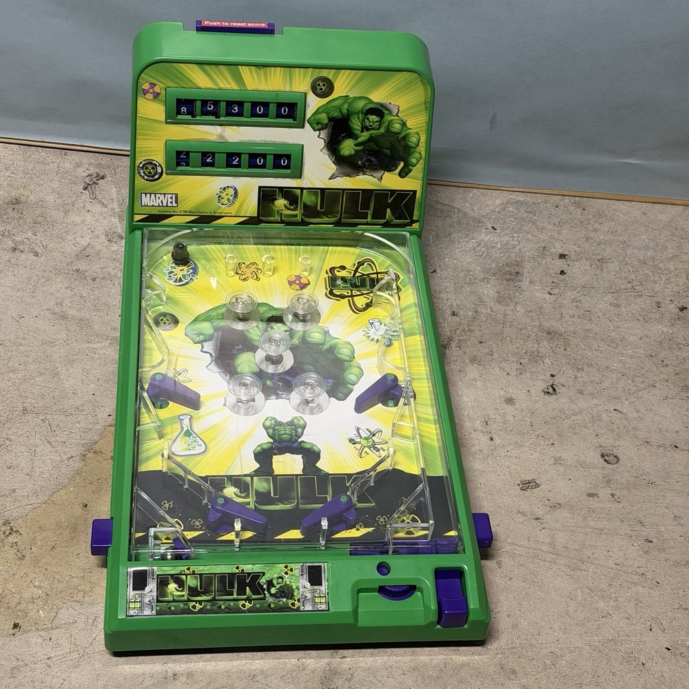 2003 MARVEL THE INCREDIBLE HULK ELECTRONIC PINBALL MACHINE RARE
