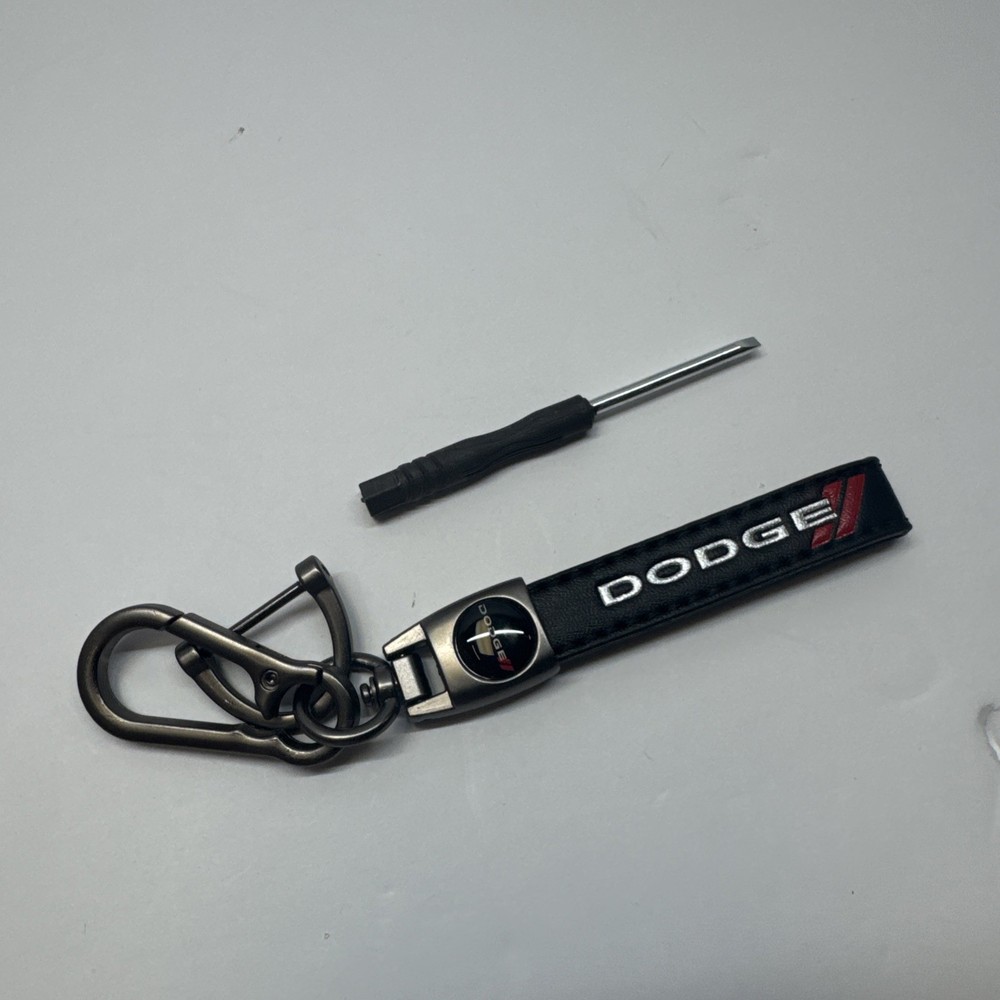 Generic Dodge Leather Keychain Key Fob.